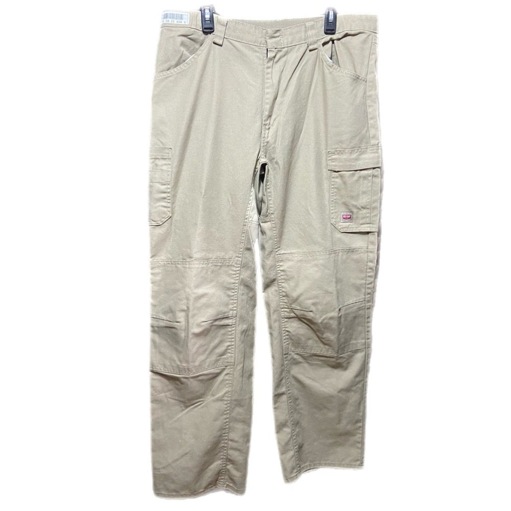 Red Kap Cargo Pants Utility Khaki Work Gorpcore Uniform Outdoors Camping 38X34